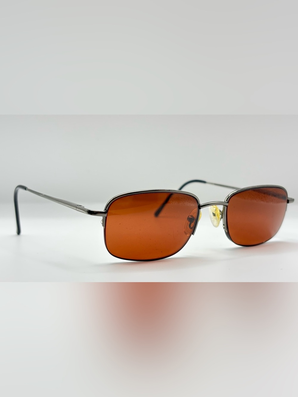 Gunmetal Half-Rim Oval Metal Sunglasses Frames Only